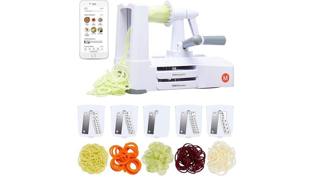 five blade stainless spiralizer