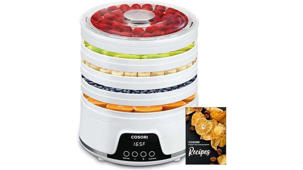 five tray dehydrator with controls
