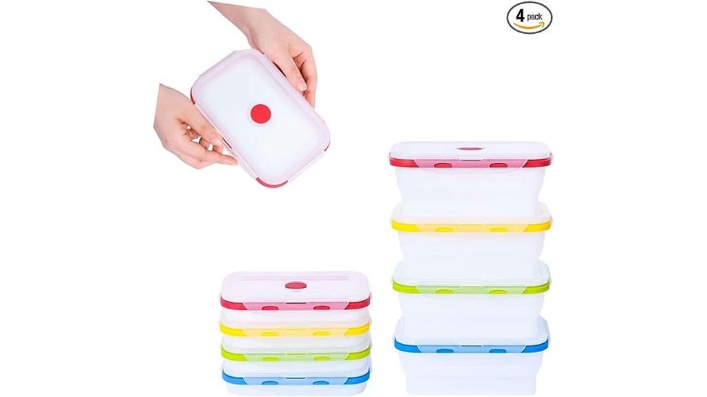 flexible silicone food containers