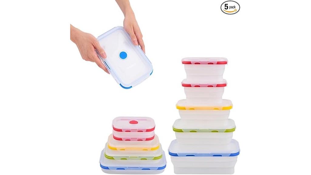 flexible silicone storage containers