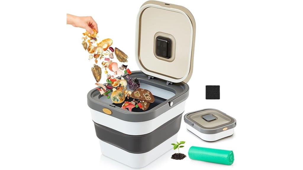 foldable kitchen compost container