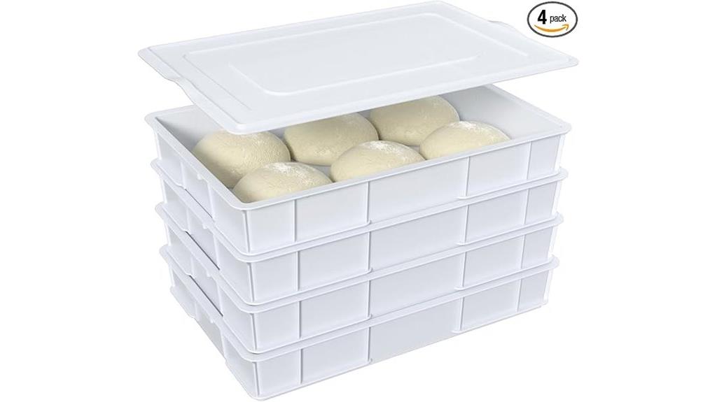 four pack dough trays