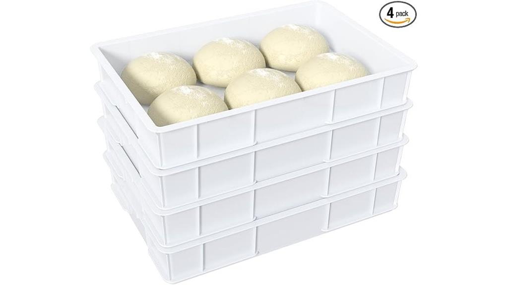 four pack stackable dough proofing boxes