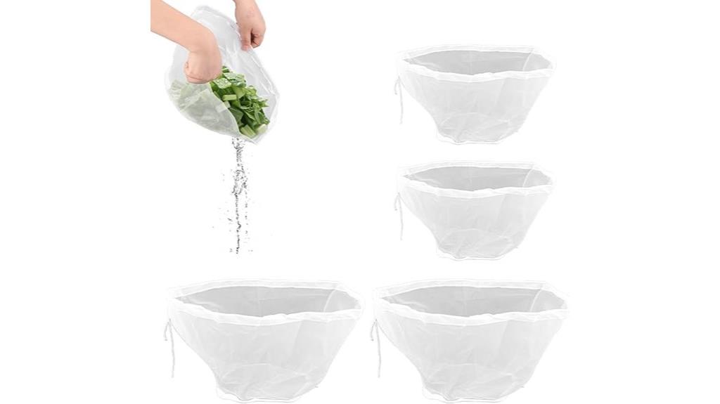 four piece bowl shaped nut bags