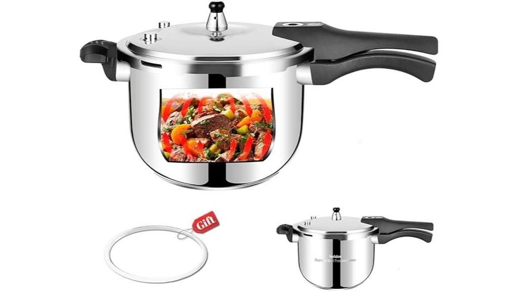 four quart stainless steel cooker