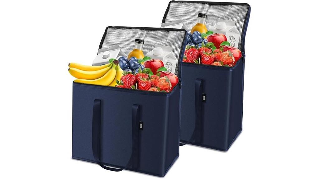 insulated collapsible grocery bag
