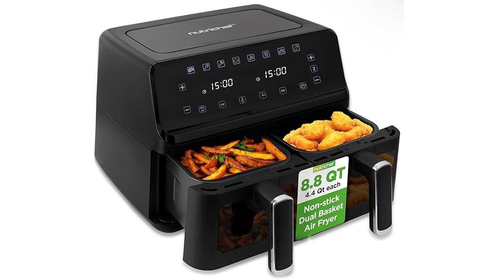large capacity dual basket