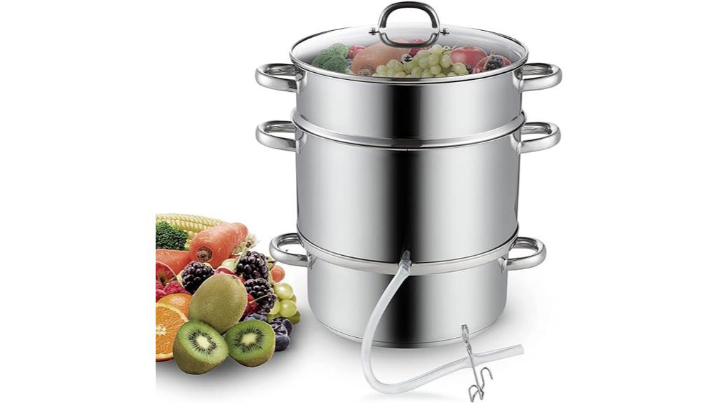 large stainless steel canning pot