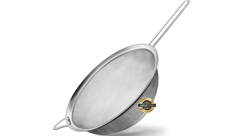 large stainless steel strainer