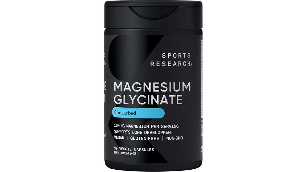 magnesium glycinate supplements pack