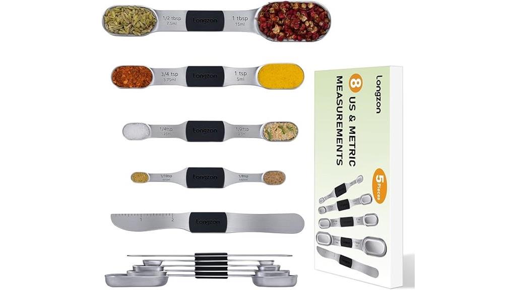 magnetic 8 piece spoon set