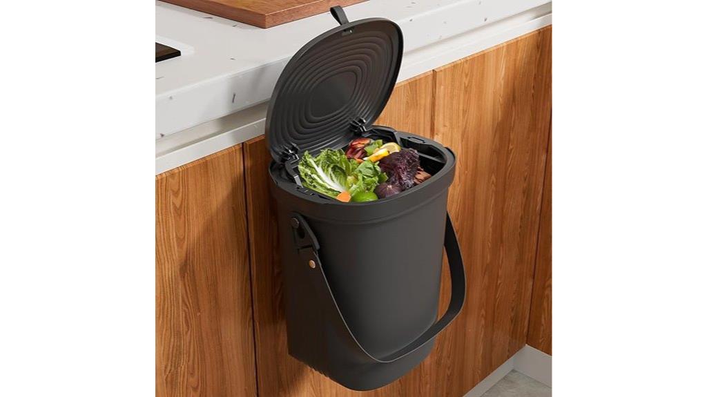 mountable 2 gallon kitchen compost