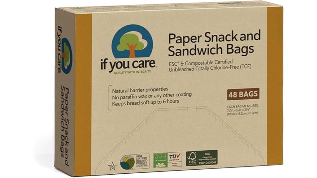 natural sandwich bags 48 pack