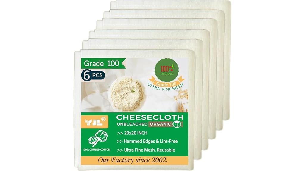 organic cheese cloths set