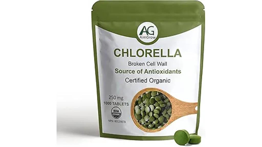 organic chlorella tablets 250mg