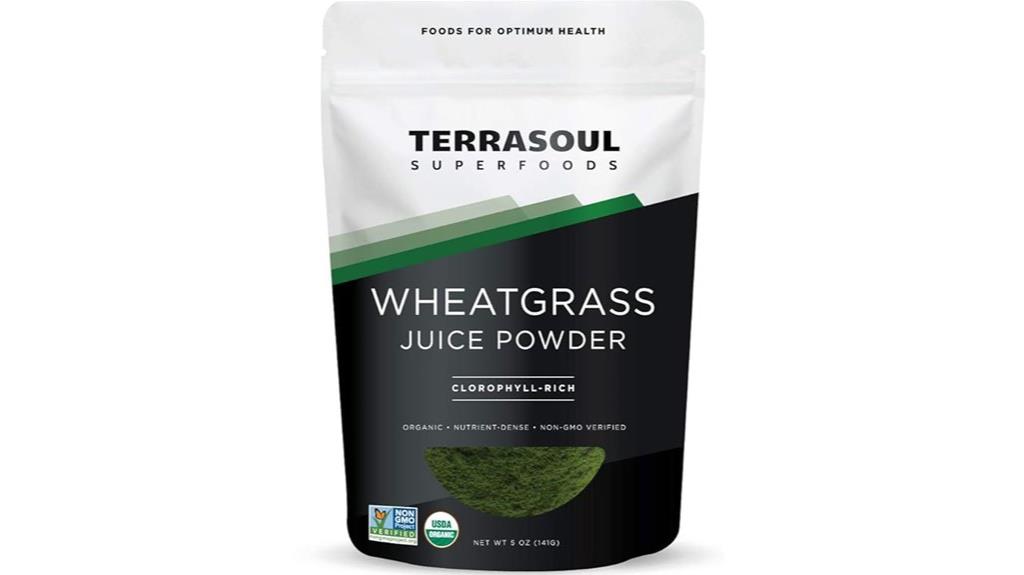 organic wheat grass powder