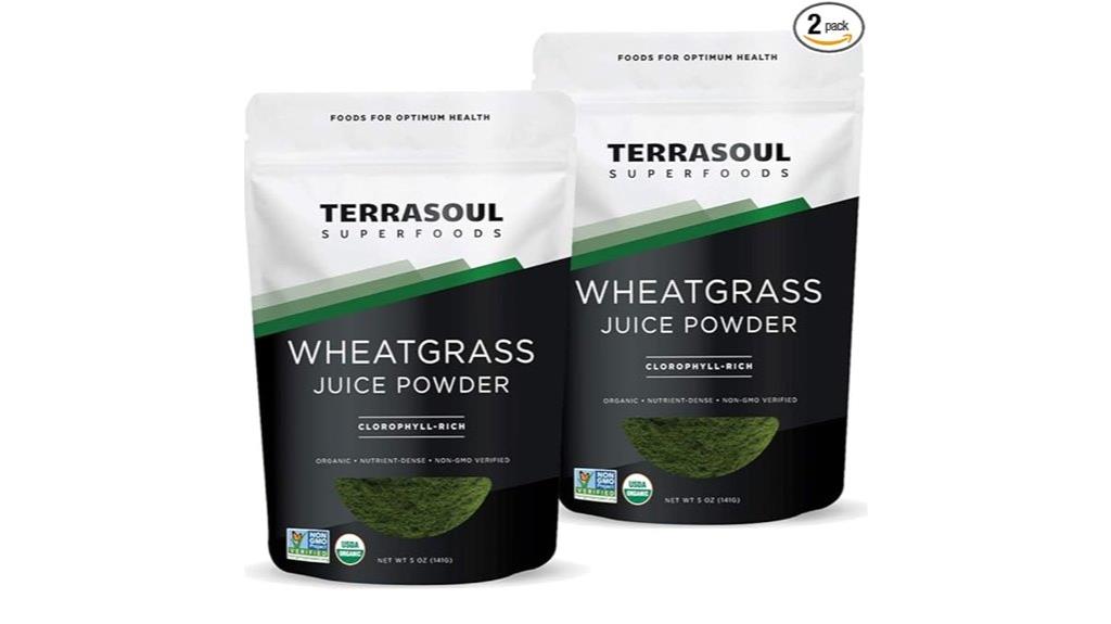 organic wheat grass powder