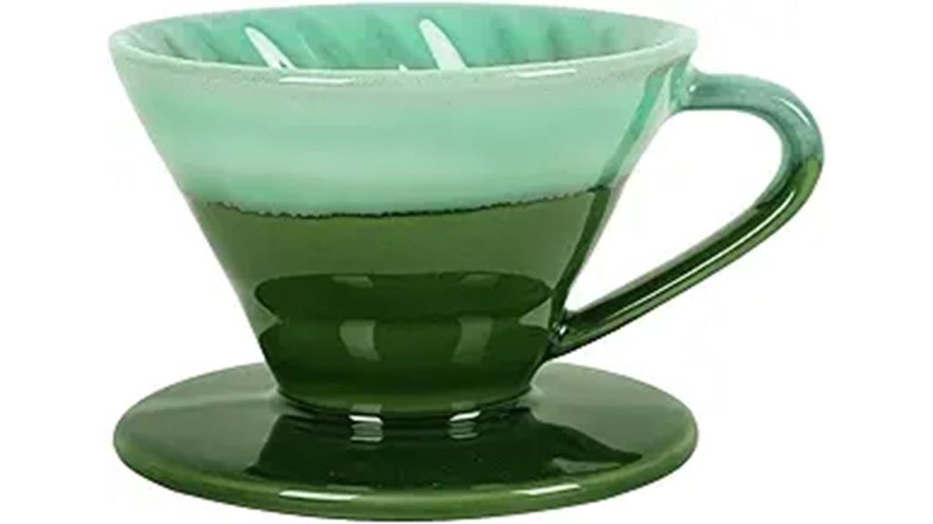 porcelain pour over coffee dripper