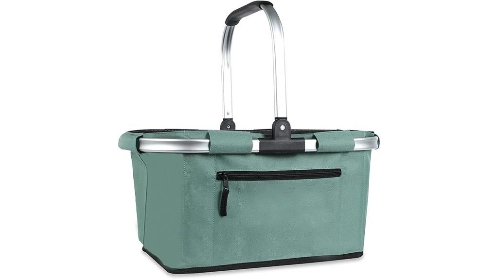 portable collapsible grocery basket