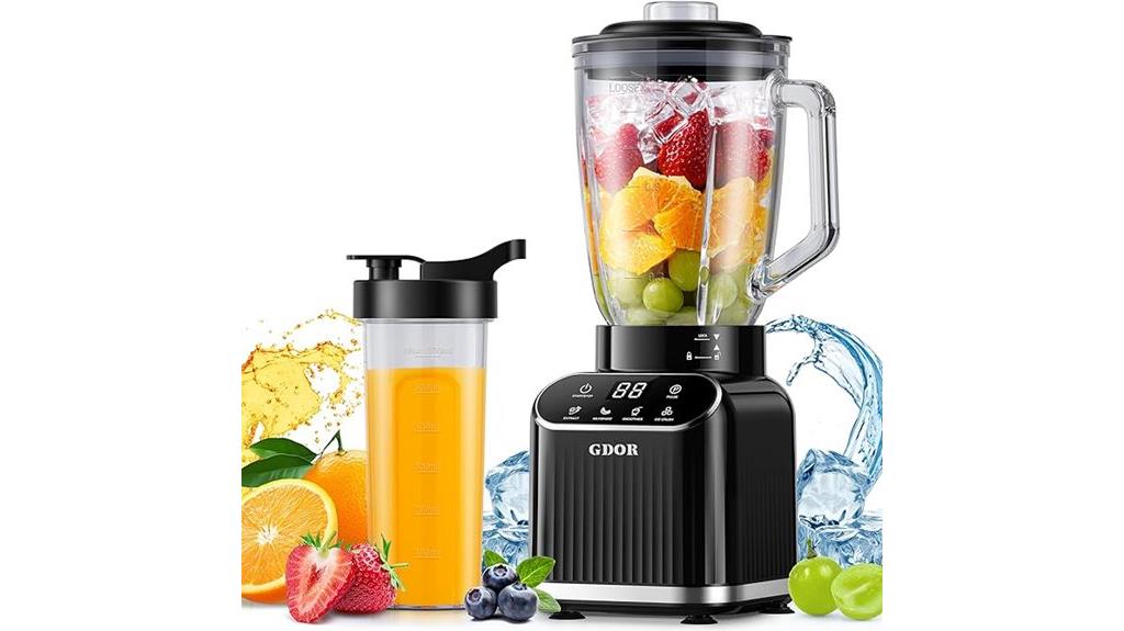 powerful 1200w blender glass jar