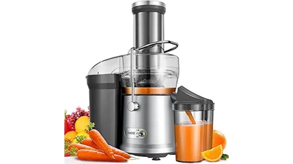 powerful juicer with wide chute