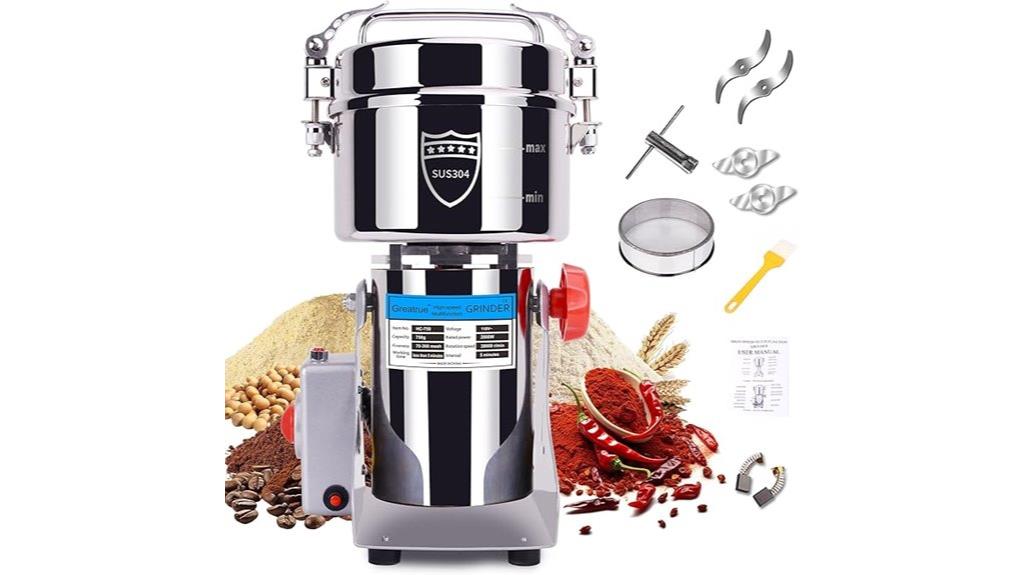 powerful stainless steel grinder