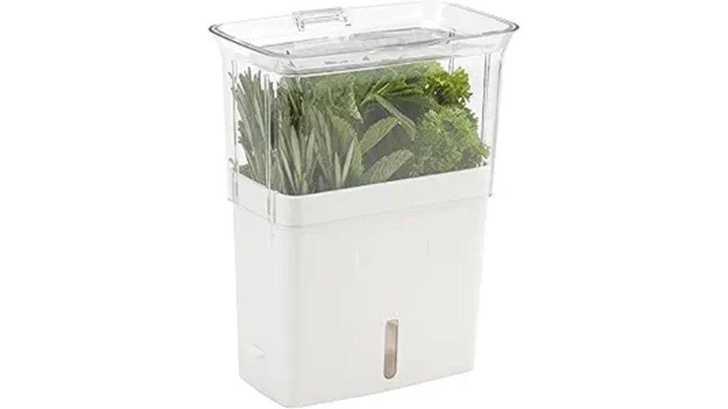 refrigerator herb storage container