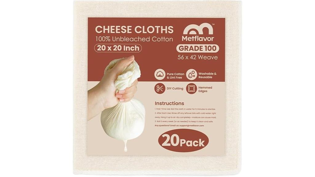 reusable cheesecloth straining set