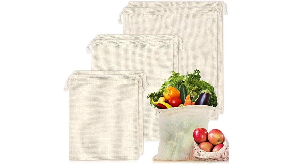 reusable cotton mesh bags