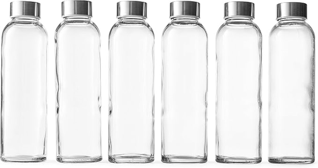 reusable glass water bottles