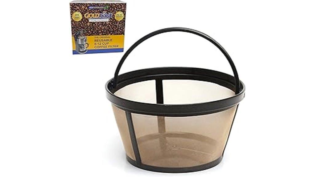 reusable goldtone coffee filter
