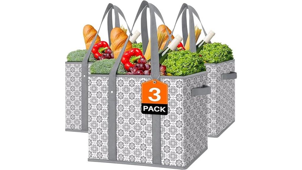 reusable grocery bags three pack