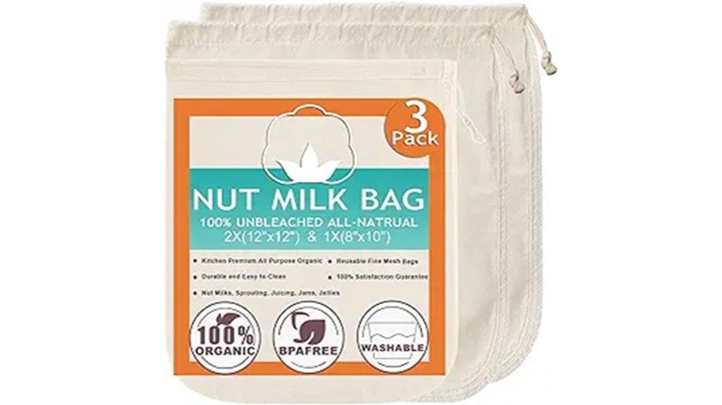 reusable nut milk strainers