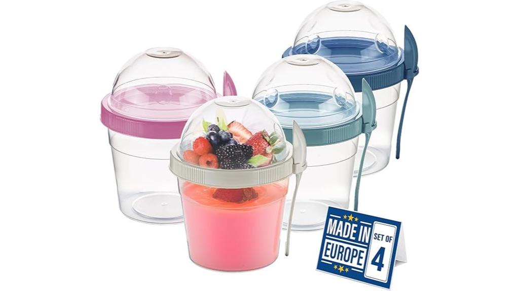 reusable yogurt cup set
