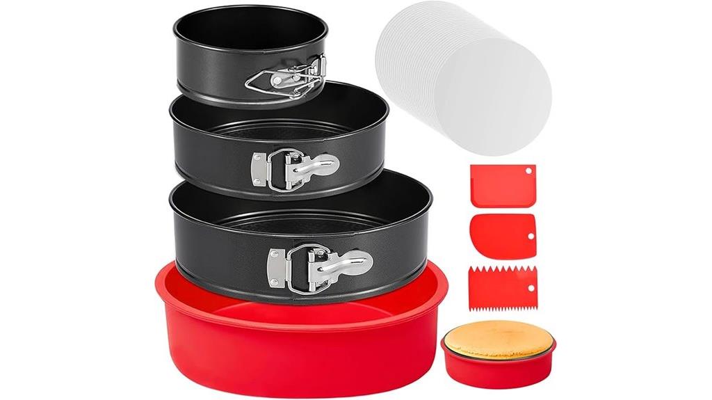 set of three springform pans