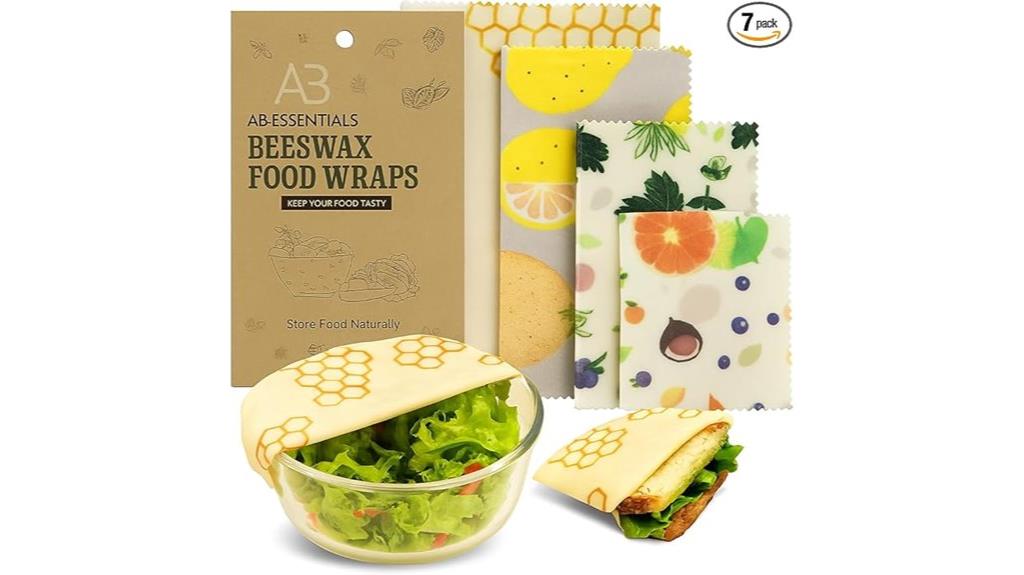 seven beeswax wraps pack