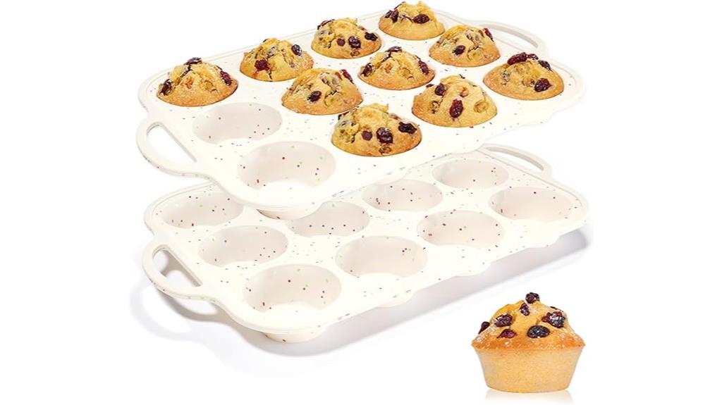 silicone 12 cup baking set
