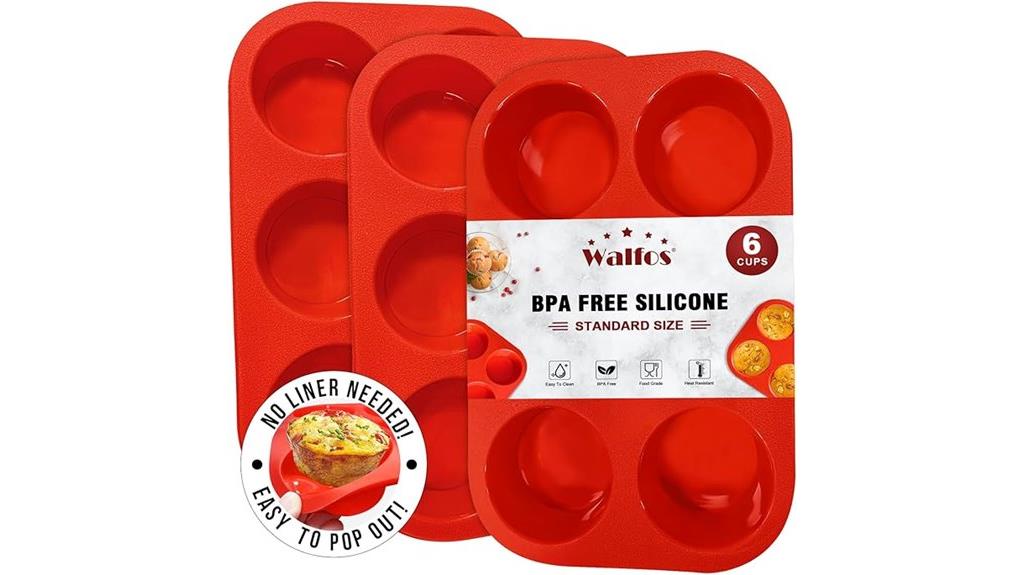 silicone 6 cup muffin pan
