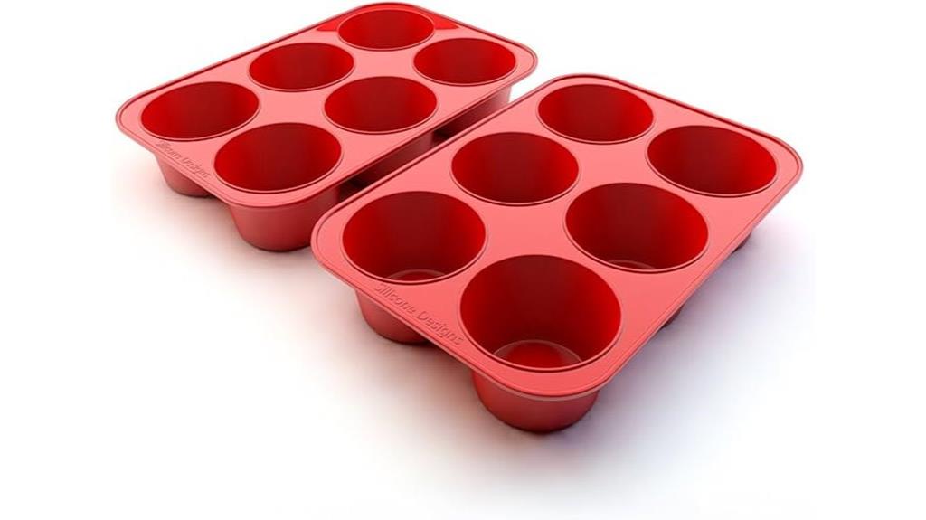 silicone 6 cup muffin pan