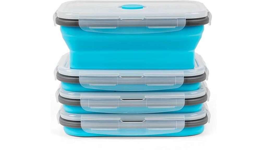 silicone collapsible storage containers