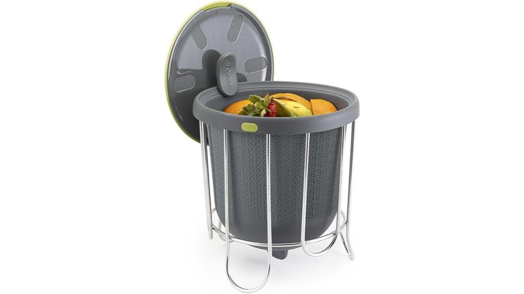 silicone compost bin with lid