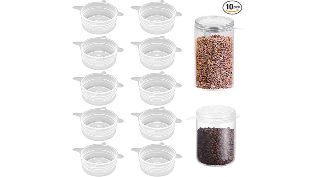 silicone jar and bottle lids