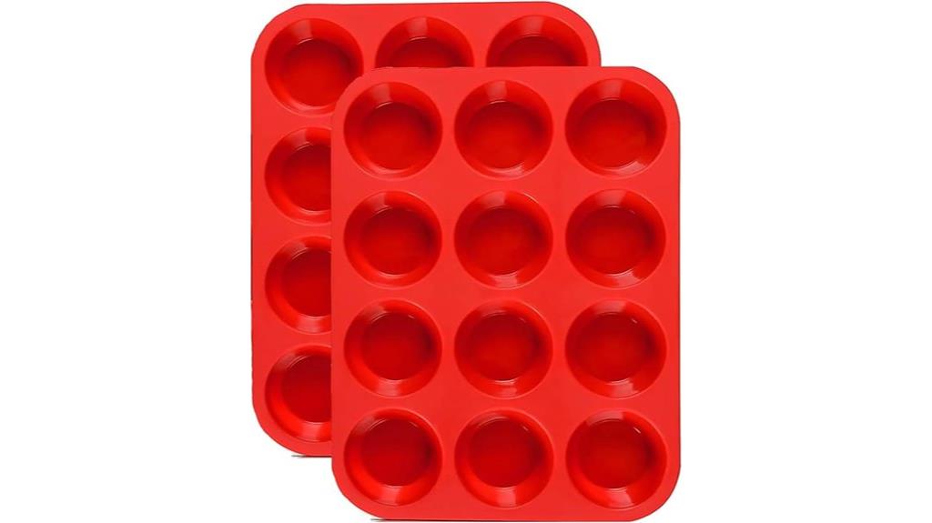 silicone muffin pan set