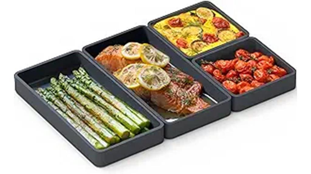 silicone pan divider trays