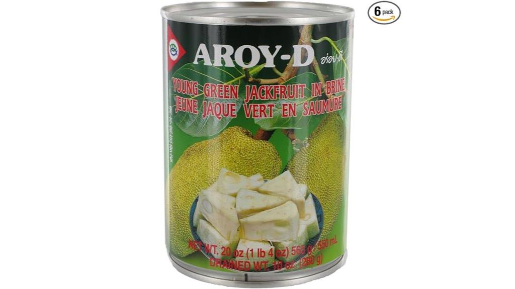 six 20oz green jackfruit