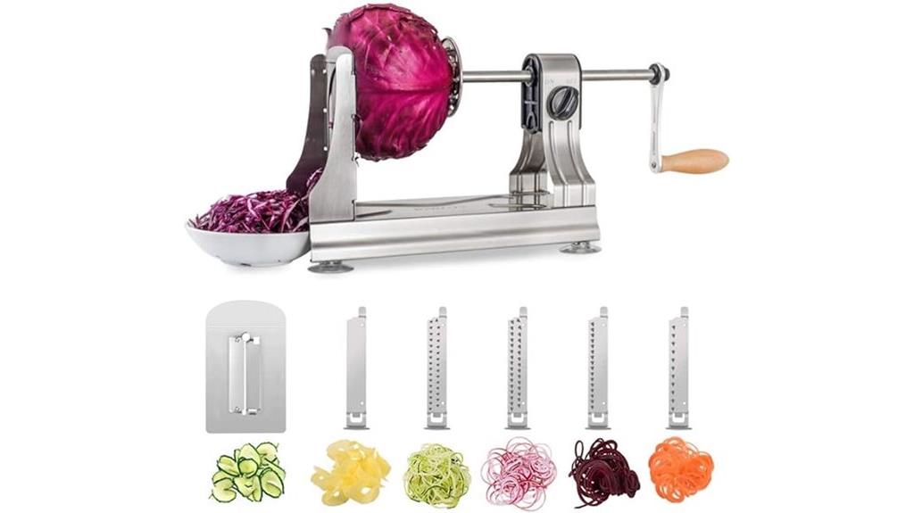six blade spiralizer for vegetables