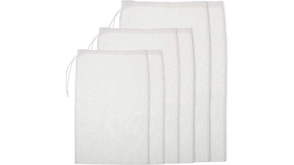 six nut milk bags