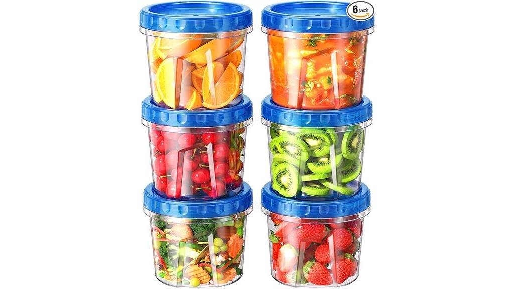 six pack freezer containers