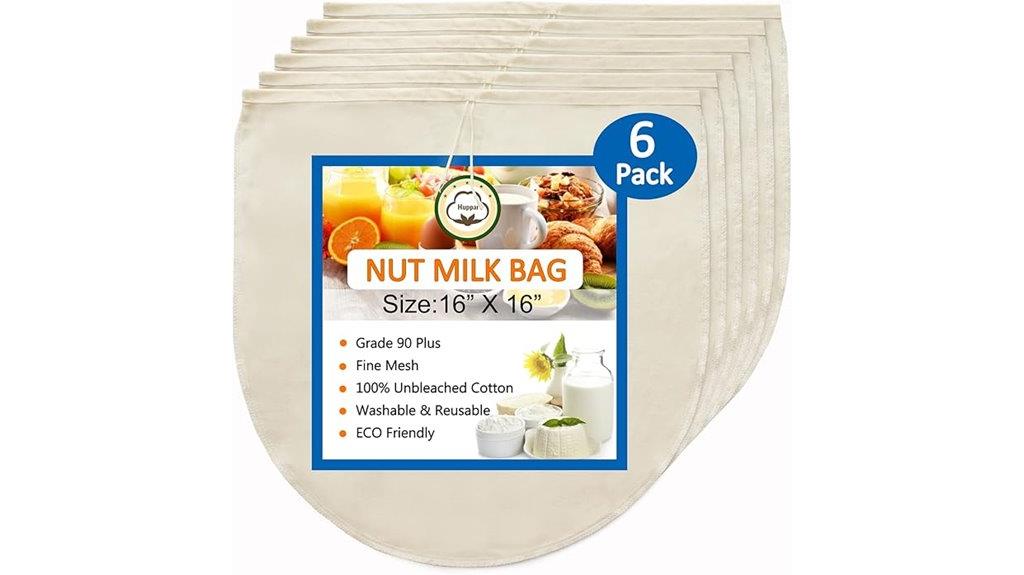 six pack nut milk bags