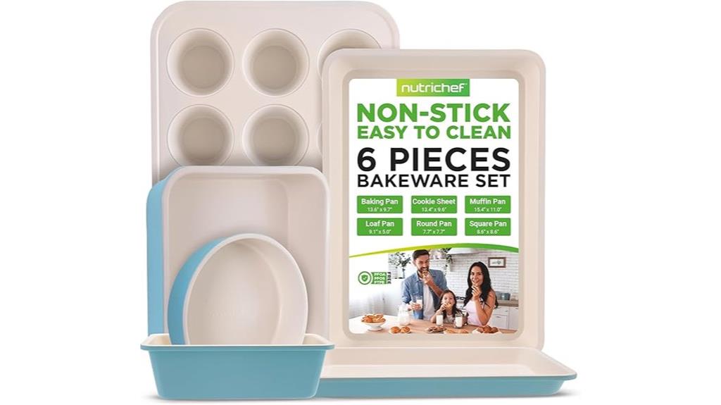 six piece ceramic bakeware set